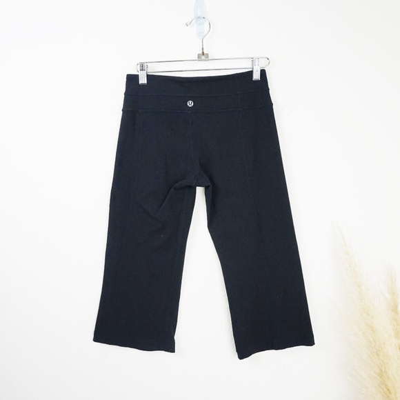 Lululemon Black Wide Leg Crop Yoga Still Pant - Picture 2 of 6